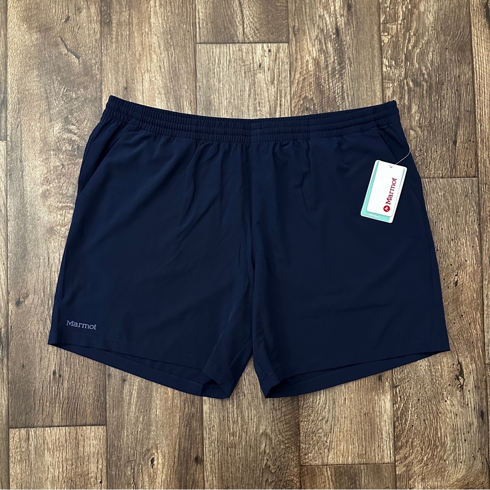 Marmot Athletic Shorts Mens Size XXL Navy Blue